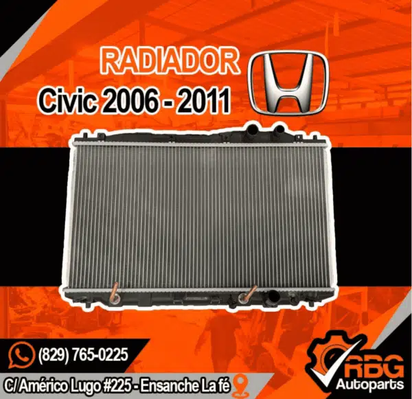 Radiador, Honda Civic 2006-2011 3 Radiador, Honda Civic 2006-2011 | RBG Autoparts