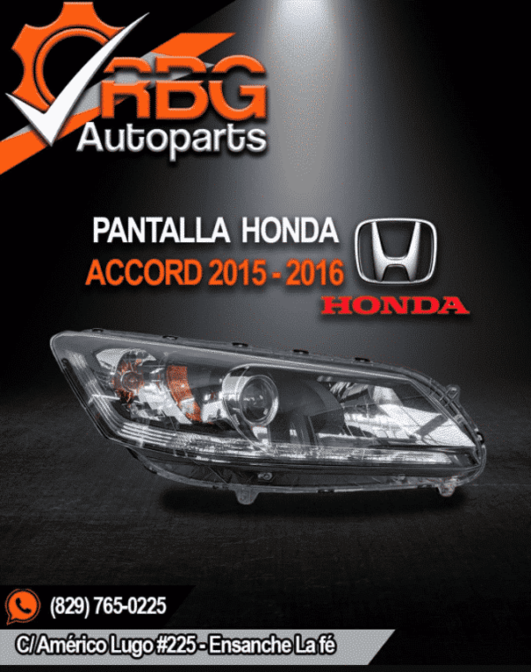 Mica Pantalla, Honda Accord 2015-2016 | RBG Autoparts