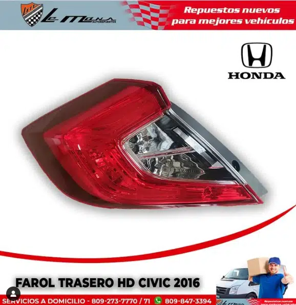 Micas Traseras, Honda Civic 2016-2021 | Lemans Auto Repuestos