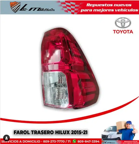 Micas Trasera, Toyota Hilux, 2015-2021 | Lemans Auto Repuestos