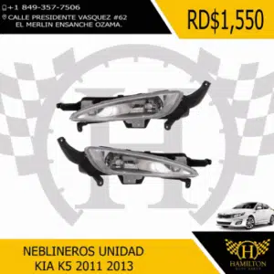 Halogenos para Neblina, Kia K5 2011-2013