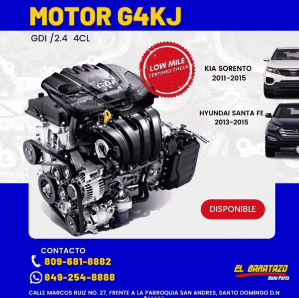 Motor GDI 2.4 G4KJ, - Baratazo Auto Parts