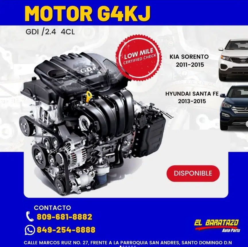 Motor GDI 2.4 G4KJ, - Baratazo Auto Parts Motor GDI 2.4 G4KJ, - Baratazo Auto Parts