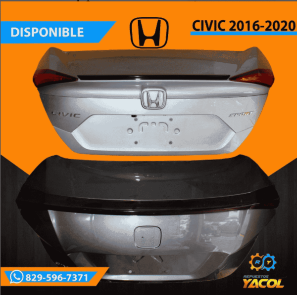 Compuerta de Baul Honda Civic 2016-2020