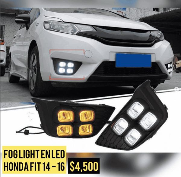 Halogenos LED Honda Fit 2014-2016 - Auto Custom RS
