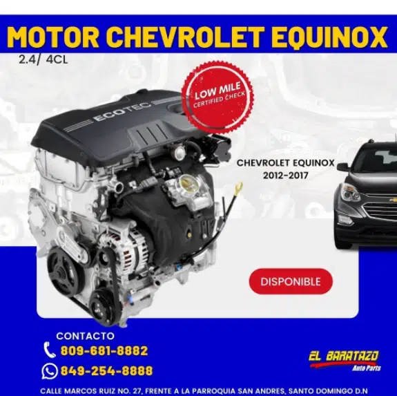 Motor Chevrolet Equinox 2.4/ 4cl 2012-2017 3 Motor Chevrolet Equinox 2.4/ 4cl 2012-2017 | Baratazo Auto Parts
