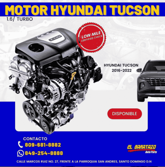 Motor Hyundai Tucson 1.6 Turbo 2016-2022 | ARO.do