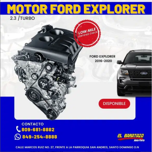 Motor Ford Explorer 2.3 turbo 2016-2020 | Baratazo Auto Parts