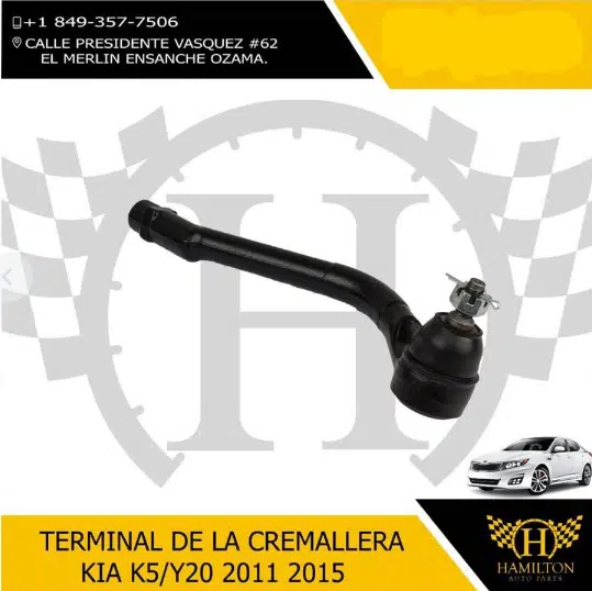 Terminales de la Cremallera Kia K5 Hyundai Sonata Y20 2011-2015 7 Terminales de la Cremallera Kia K5 Hyundai Sonata Y20 2011-2015 | Hamilton Auto Parts