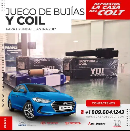 Juego de bujías y Coil para Hyundai Elantra 2017 | La Casa del Colt