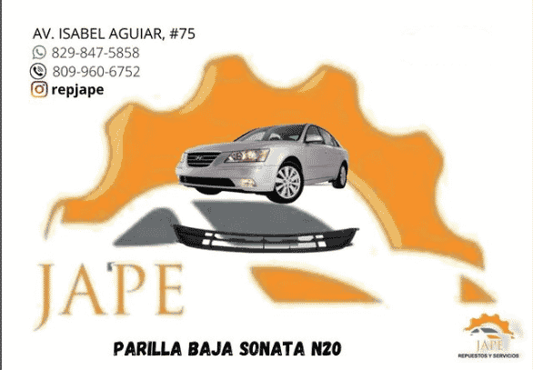 Parrilla baja de Hyundai Sonata N20 2012 | Repuestos JAPE
