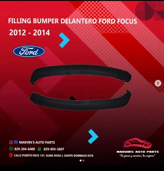 Filling de Bumper Delantero Ford Focus 2012-2014 6 Filling de Bumper Delantero Ford Focus 2012-2014 | Marvin Auto Parts