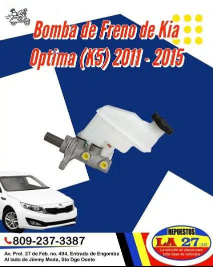 Bomba de Frenos Kia Optima k5 2011-2015 5 Bomba de Frenos Kia Optima k5 2011-2015 | JMA Repuestos La 27