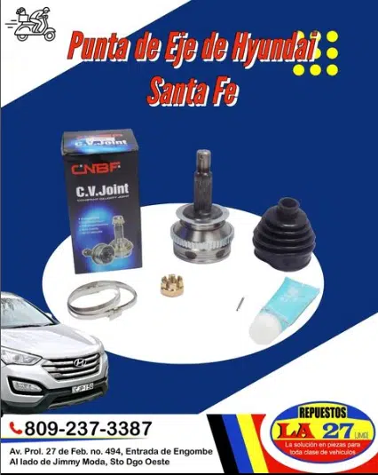 Punta de Eje Hyundai Santa Fe 2006 6 Punta de Eje Hyundai Santa Fe 2006 | JMA Repuestos La 27