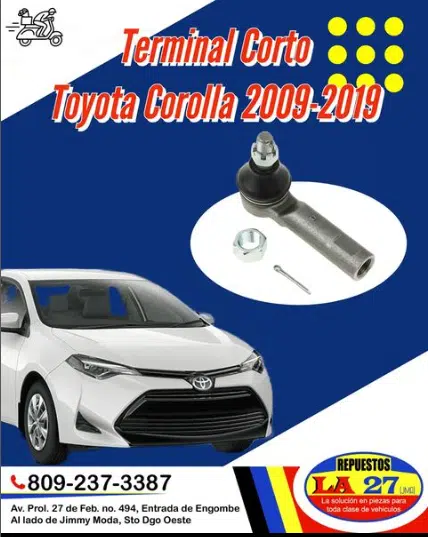 Terminal Corto Toyota Corolla 2009-2019 4 Terminal Corto Toyota Corolla 2009-2019 | JMA Repuestos La 27