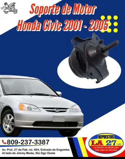 Soporte de Motor Honda Civic 2001-2005 7 Soporte de Motor Honda Civic 2001-2005 | JMA Repuestos La 27