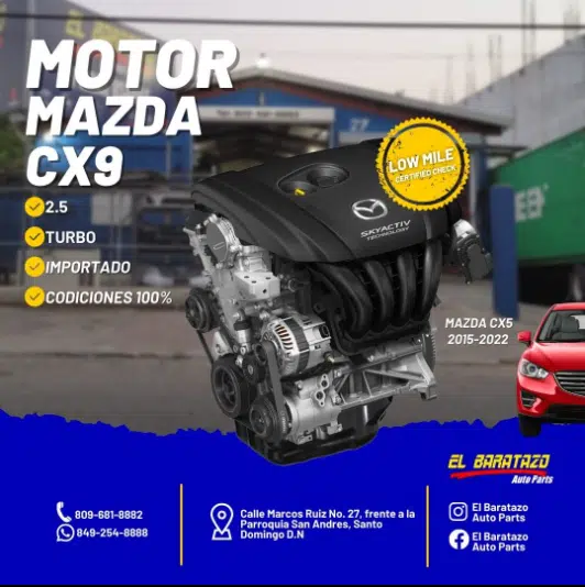 Motor Completo Mazda Cx9 2015-2022 | Baratazo Auto Parts