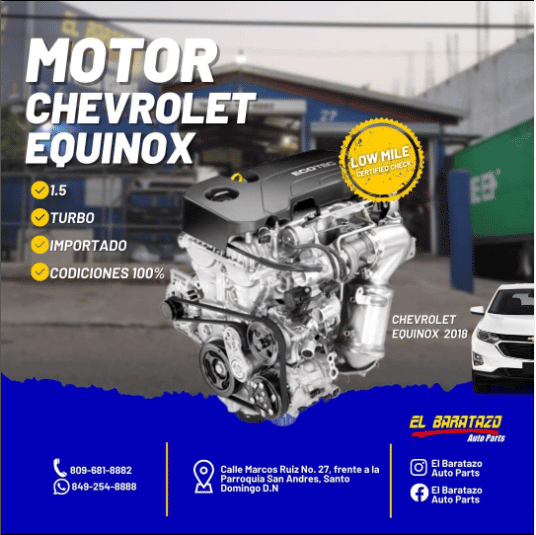 Motor Chevrolet Equinox 2018 | Baratazo Auto Parts
