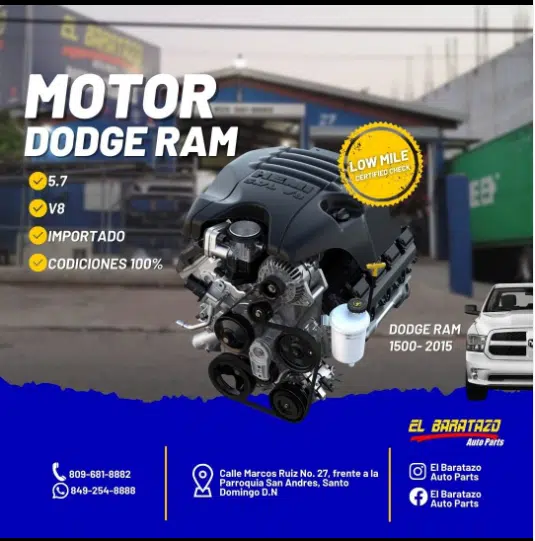 Motor Completo Dodge Ram 2015 4 Motor Completo Dodge Ram 2015 | Baratazo Auto Parts
