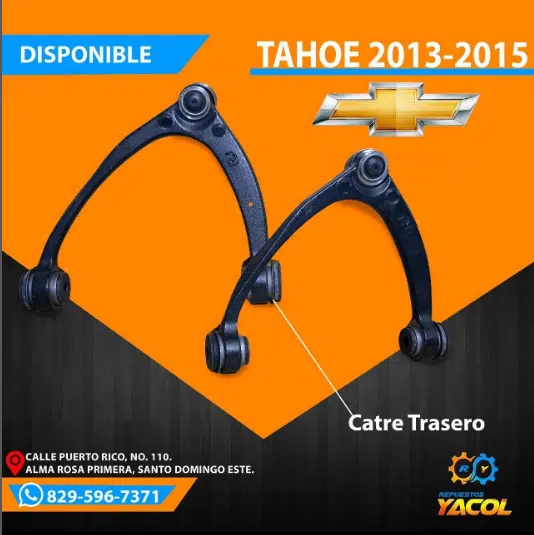 Catres Traseros Chevrolet Tahoe 2013-2015 | Repuestos Yacol