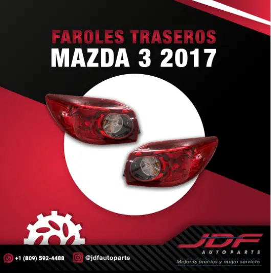 Faroles traseros para Mazda 3 2017 | JDF Auto Parts