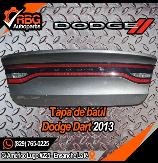 Tapa baul Dodge Dart 2013 | RBG Autoparts