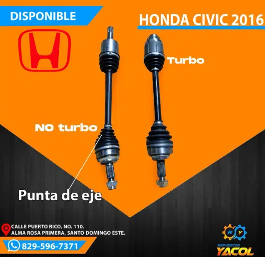 Punta de EJE Honda Civic 2016 | Repuestos Yacol