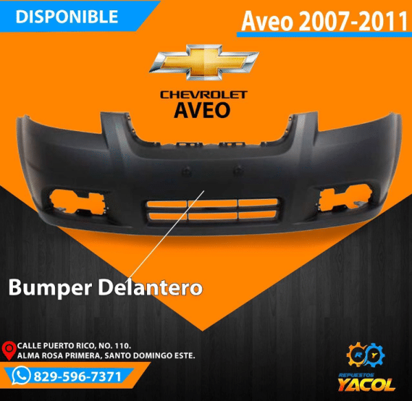 Bumper Delantero Chevrolet Aveo 2007-2011 | Repuestos Yacol