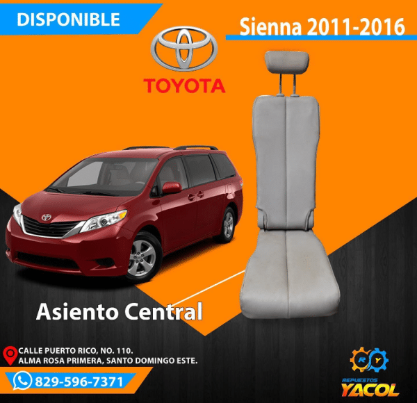 Asiento Central Toyota Sienna 2011-2016 | Repuestos Yacol