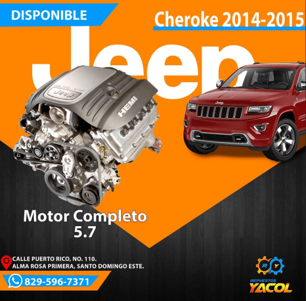 Motor Completo Jeep Grand Cherokee 2014-2015 | Repuestos Yacol