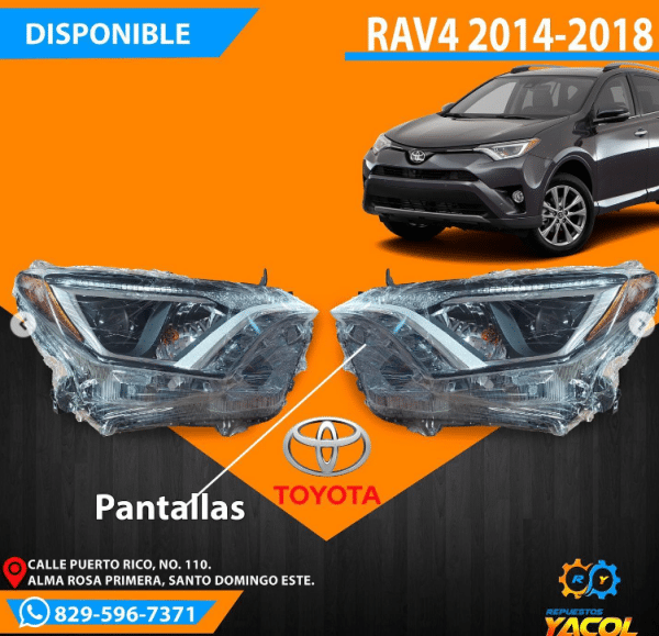 Pantalla Toyota Rav4 2014-2018 | Repuestos Yacol