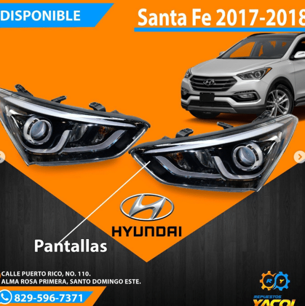Pantalla Hyundai Santa Fe 2017-18 | Repuestos Yacol