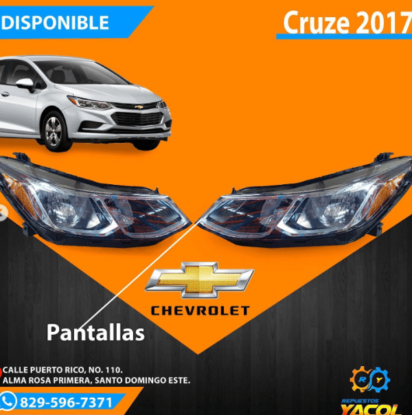 Pantalla Chevrolet Cruze 2017-21 | Repuestos Yacol