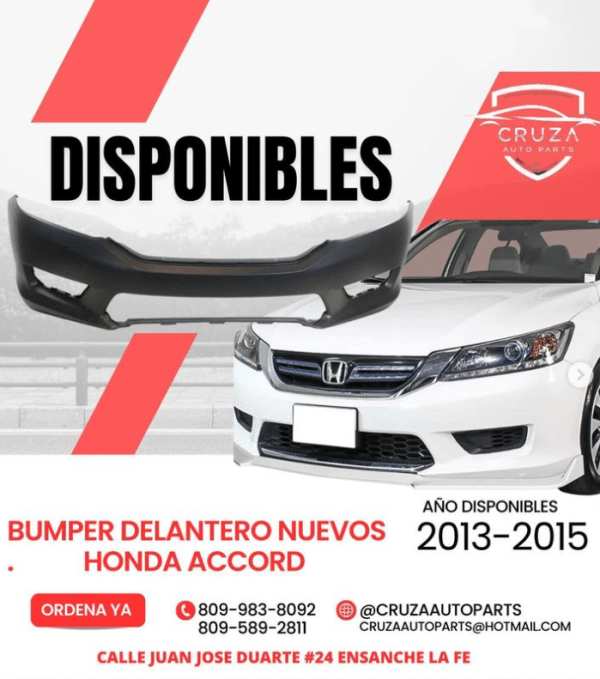 Bumper Delantero Honda Accord 2013-2015 | Cruza Auto Parts