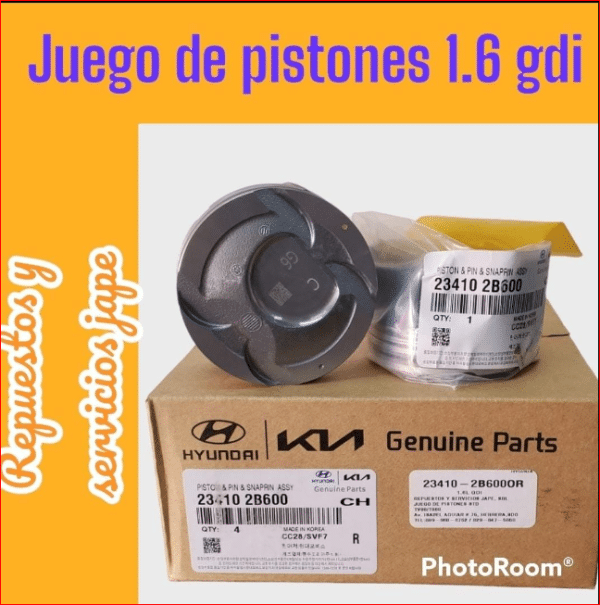 Kit Pistones Motor GDI 1.6 Kia Sorento | Repuestos JAPE
