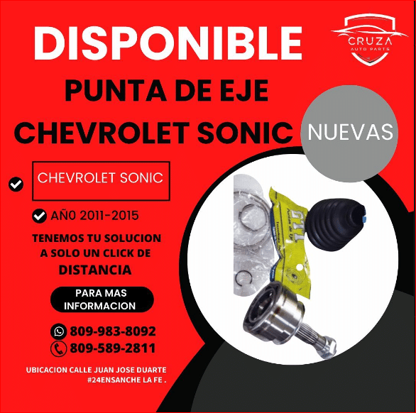 Punta Eje Chevrolet Sonic 2011-2015 | Cruza Auto Parts