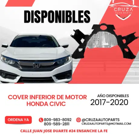 Cover Inferior De Motor Honda Civic 2017-2020 | Cruza Auto Parts